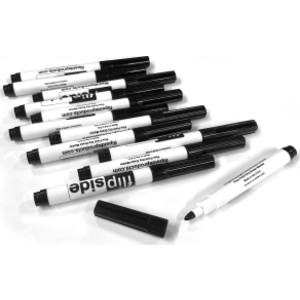 Dry Erase Fine Point Markers, Black, Pack of 12