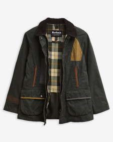 Barbour Re-Loved Beadnell Waxed Jacket - Size 10 Sage