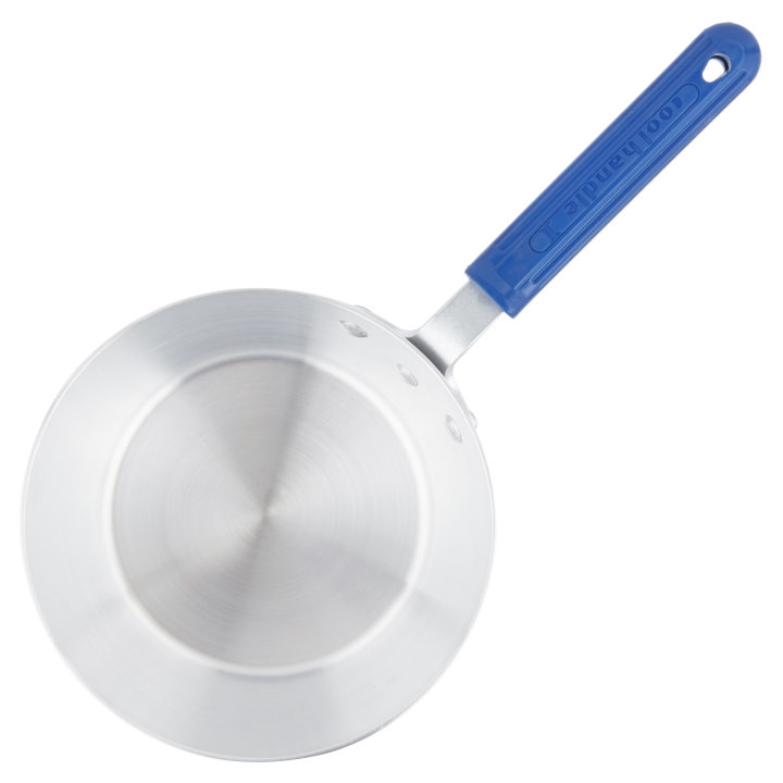 3 ¾-quart Wear-Ever® tapered saucepan in natural finish with Cool Handle® rubber grip sleeve