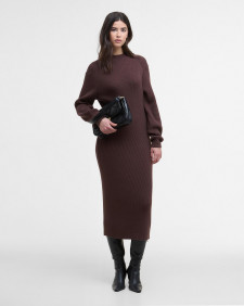 Kaia Knitted Mini Dress Chocolate