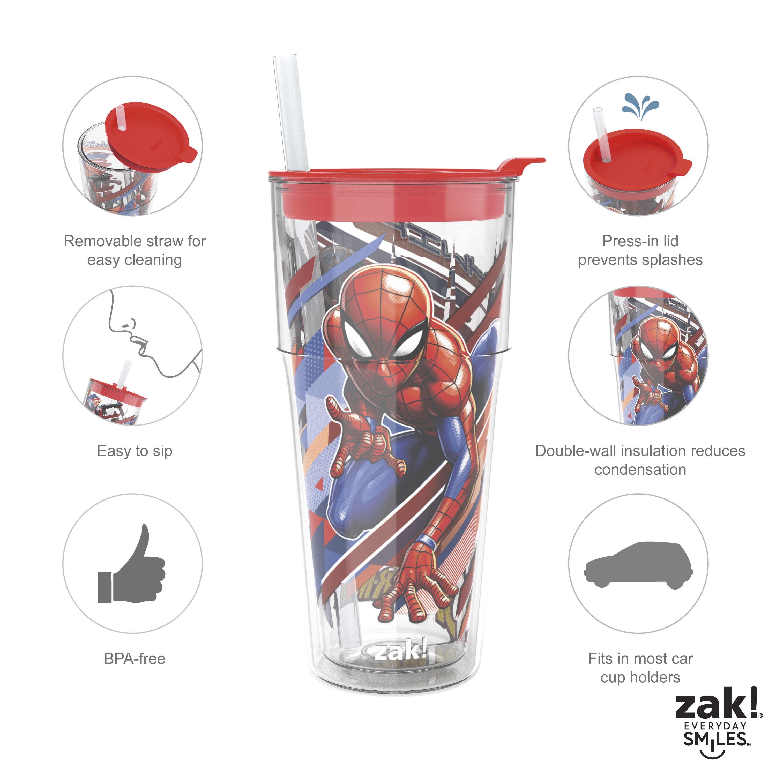 Marvel Comics 16 ounce Insulated Tumbler, Spider-Man slideshow image 9