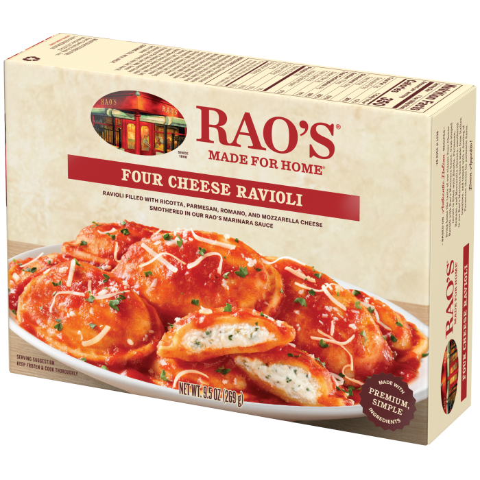 Four Cheese Ravioli Frozen Meal, 9.5 oz - Right angle Image