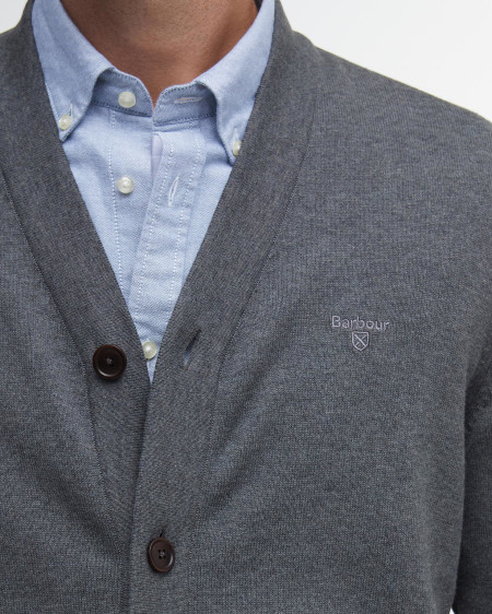 Cardigan con scollo a V in cotone Pima