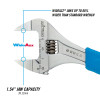 8SWCB 8-inch CODE BLUE® WideAzz® Slim Jaw Adjustable Wrench