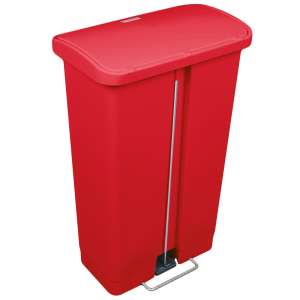 Rubbermaid Commercial, Streamline, Step-On, 13 gal, Resin, Red, Rectangle, Receptacle