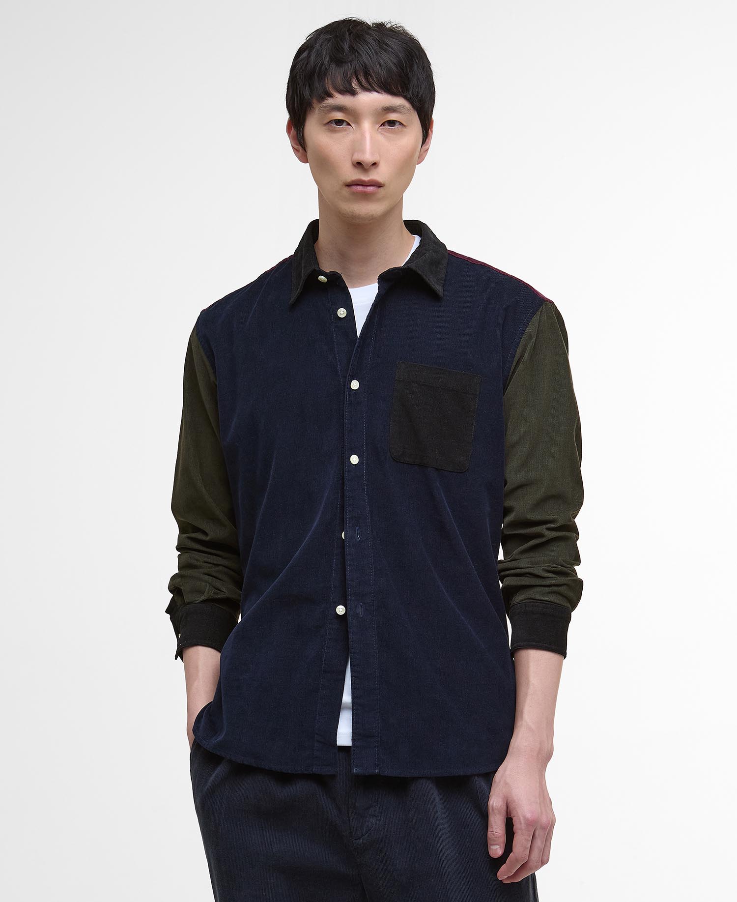Camicia a coste oversize Patchwork image number 0