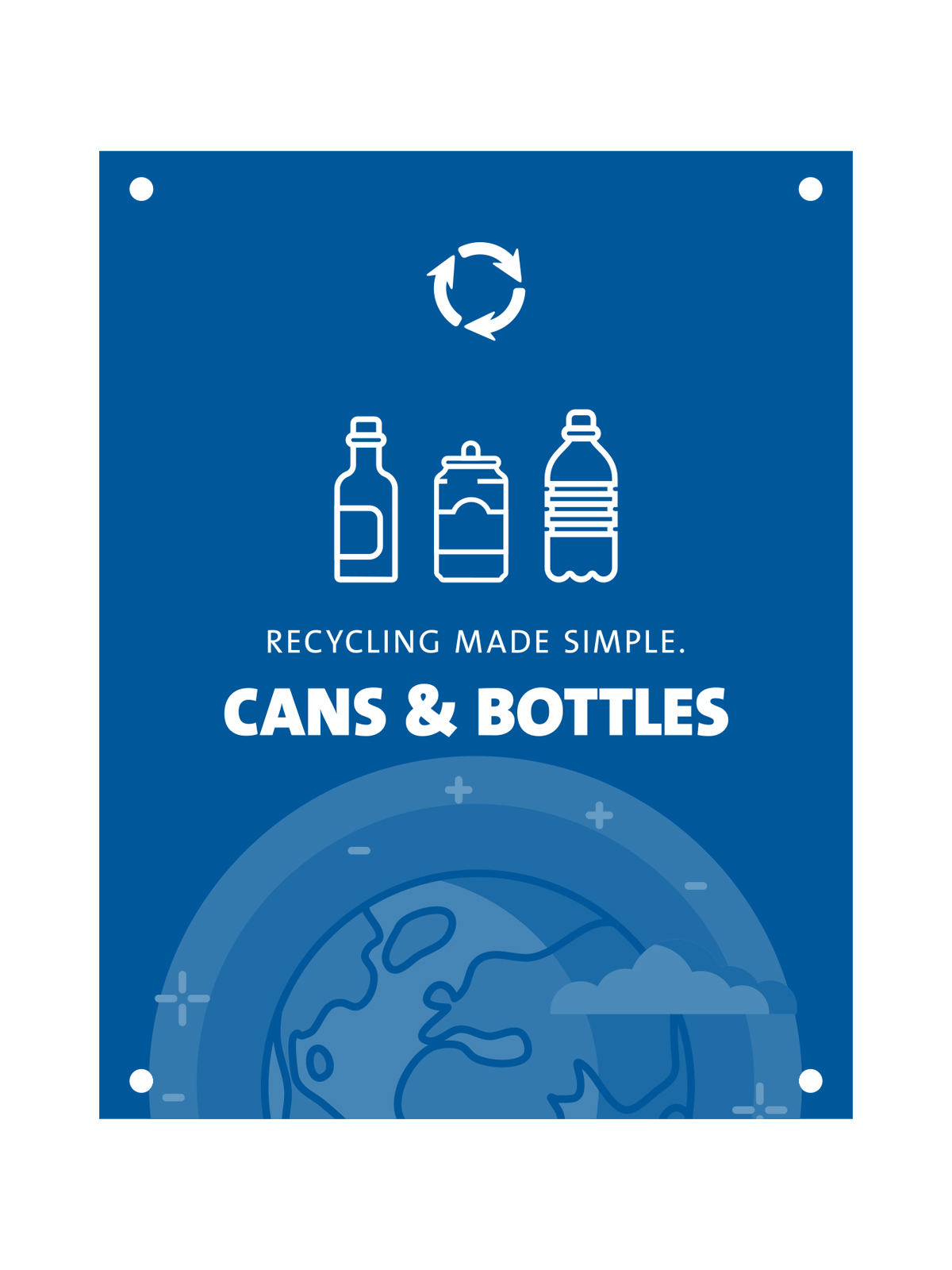 EVOLVE – Body Sign – Cans & Bottles – Blue