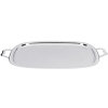 23 ½-inch Elegant Reflections oblong stainless steel serving tray with handles
