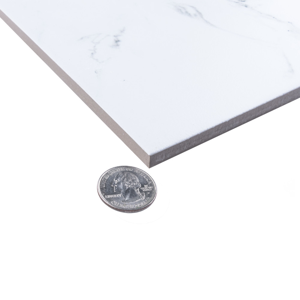 Timeless Calacatta 12-7/8 in. x 25-5/8 in. Porcelain Floor and Wall Tile