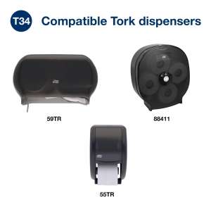 Tork, T34 Universal, 2 ply, 3.75in Bath Tissue