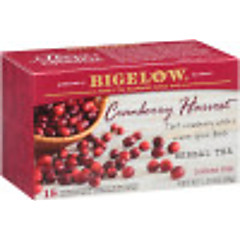 Cranberry Harvest Herbal Tea - Case of 6 boxes- total of 108 tea bags