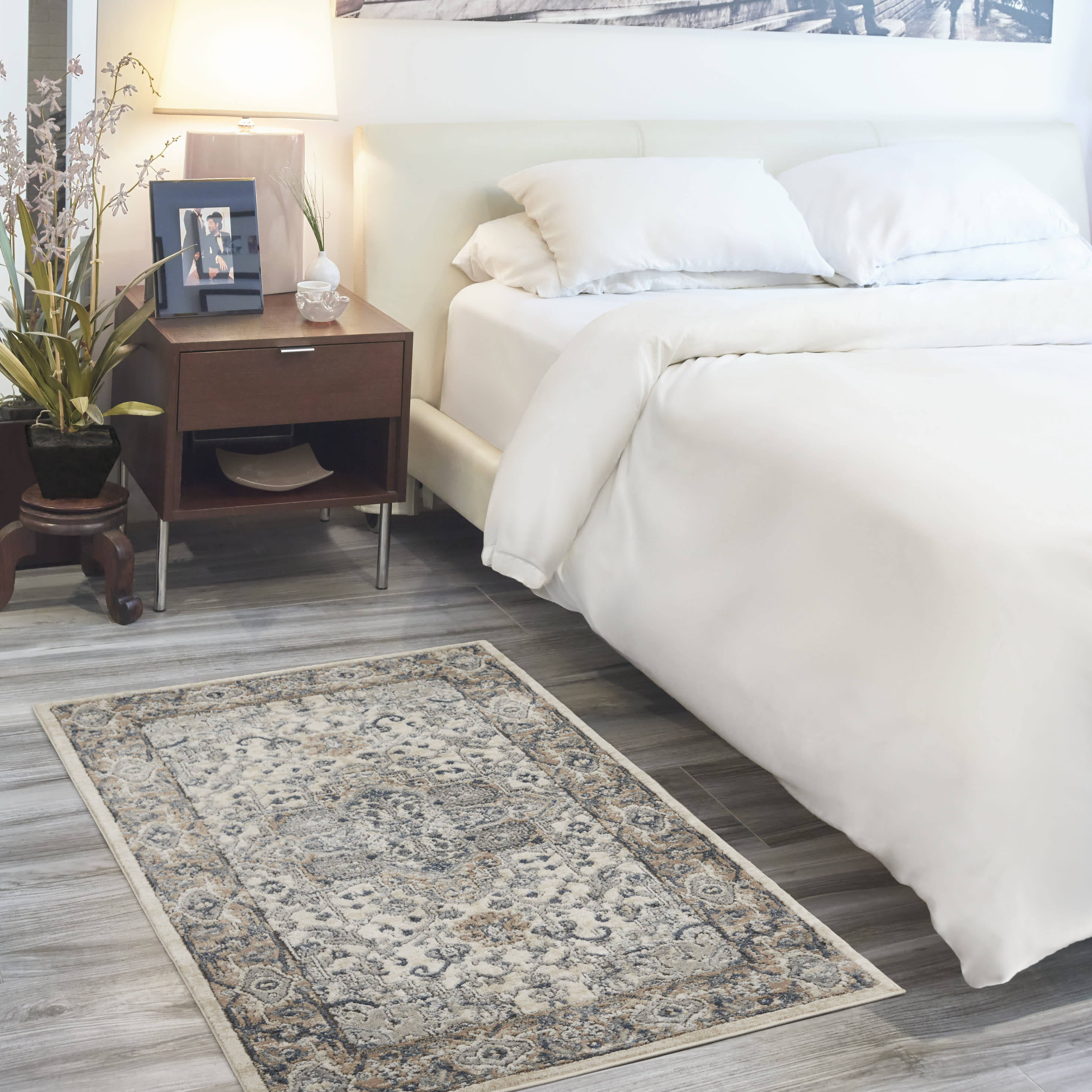 Nourison Quarry 3' x 5' Ivory Grey Farmhouse Indoor Rug
