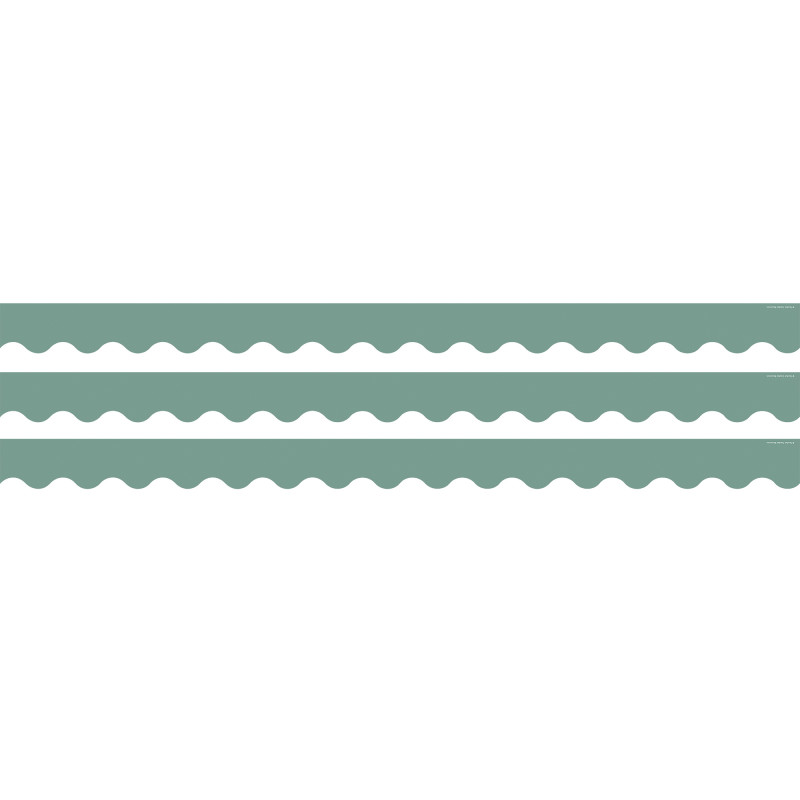 Retreat Green Scalloped Border Trim, 35 Feet Per Pack, 3 Packs