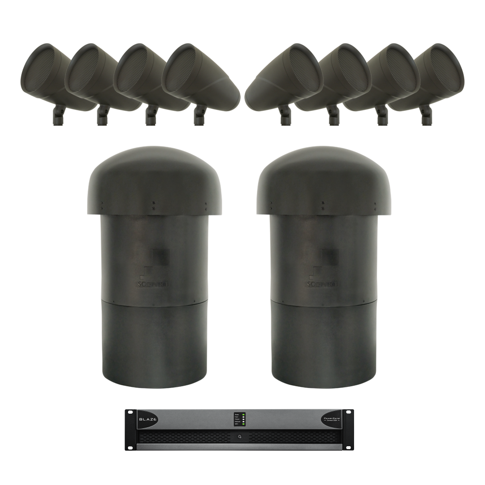 LS6T SAT/LS12T SUB - 8.2 LANDSCAPE SYSTEM W/ POWERZONE CONNECT 2004 (UNI) (KIT) (GROUND STAKE SOLD SEPARATELY)