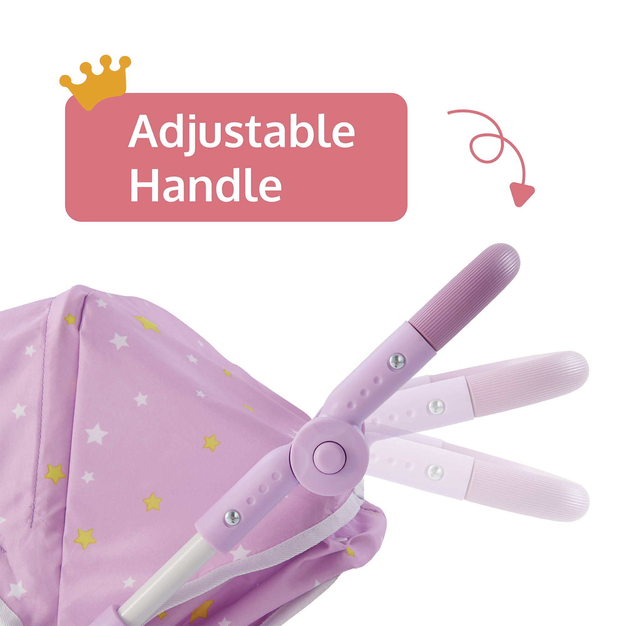 Olivia's Little World Twinkle Star Prinzessin Babypuppe Cabrio Kinderwagen, lila - Bild 10 von 12