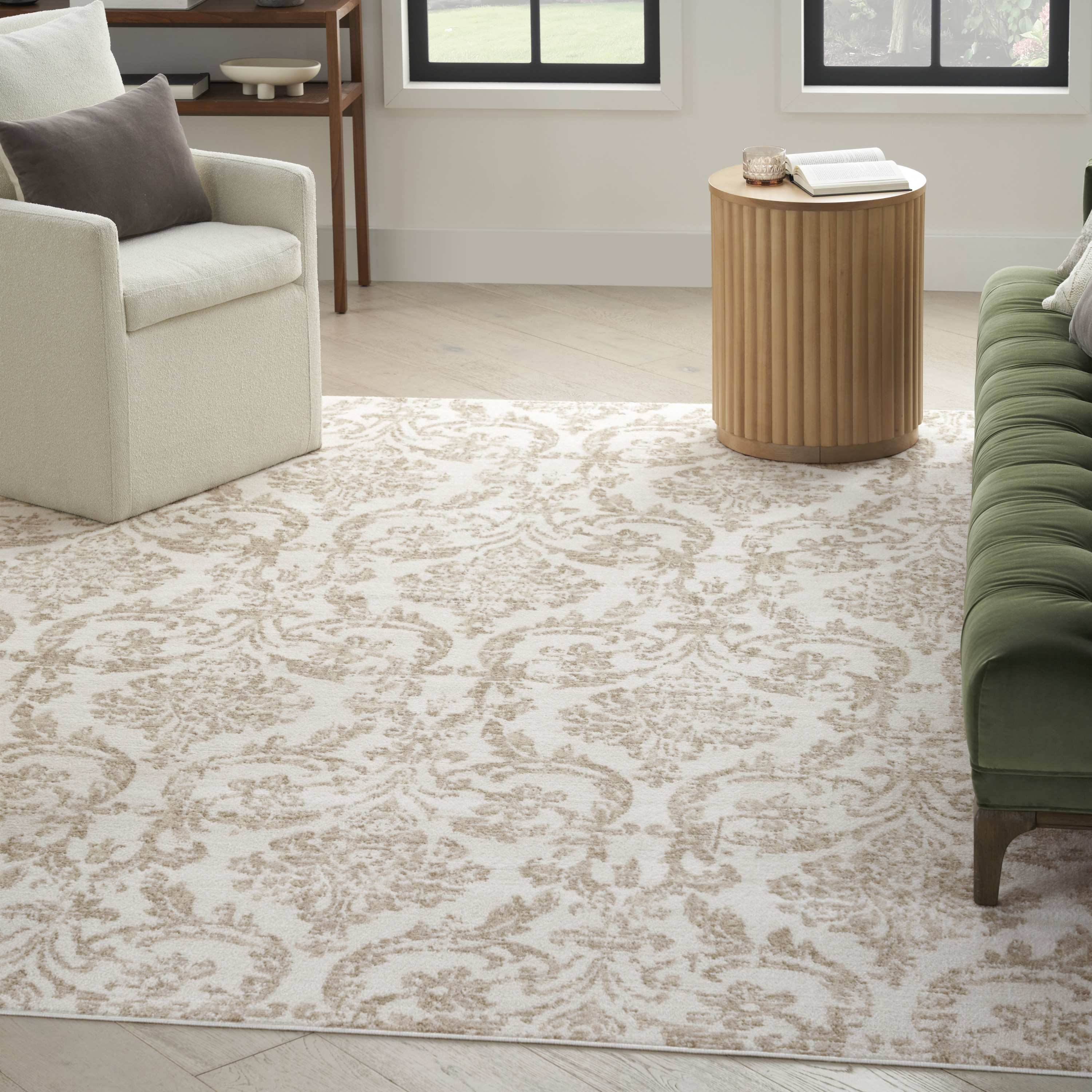 Nourison Jubilant 6' x 9' Ivory Beige Vintage Indoor Rug