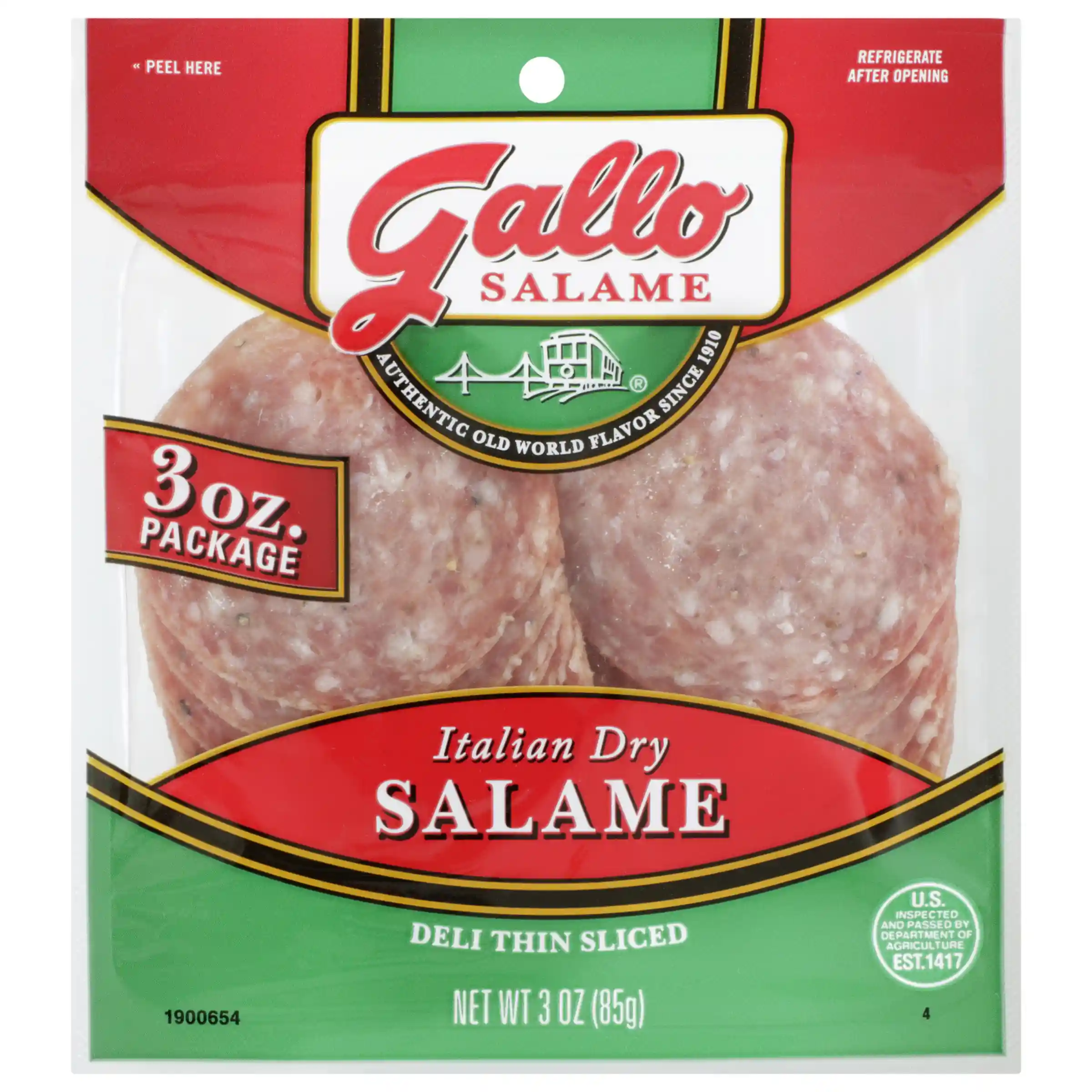 Gallo Salame® Deli Thin Sliced Italian Dry Salami, 3 oz._image_2