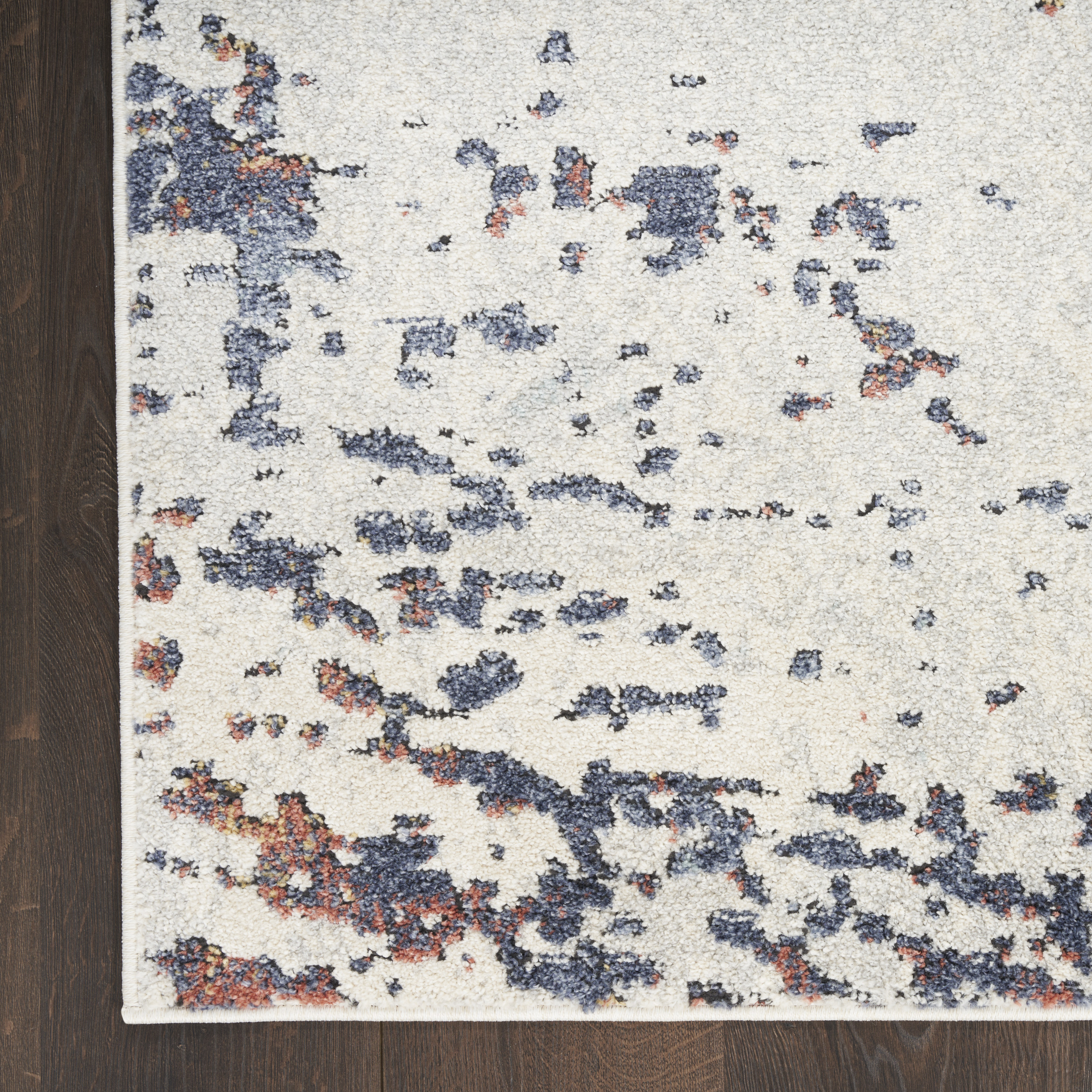 Nourison Motion 5'3" x 7' Ivory Blue Modern Indoor Rug