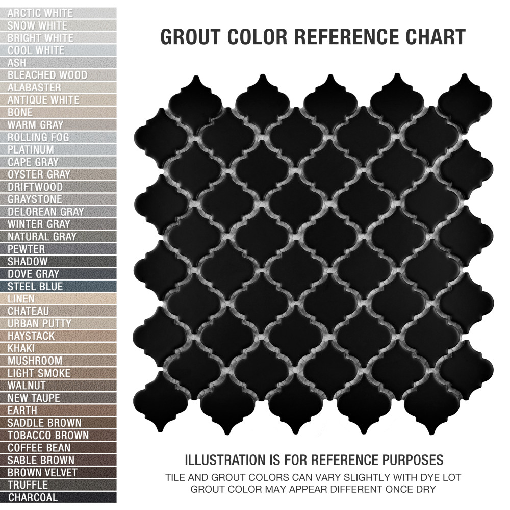 Hudson Tangier Matte Black 12-3/8 in. x 12-3/8 in. Porcelain Mosaic Tile