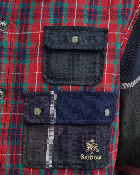 Barbour x Baracuta Relaxed Long-Sleeved Patchwork Shirt