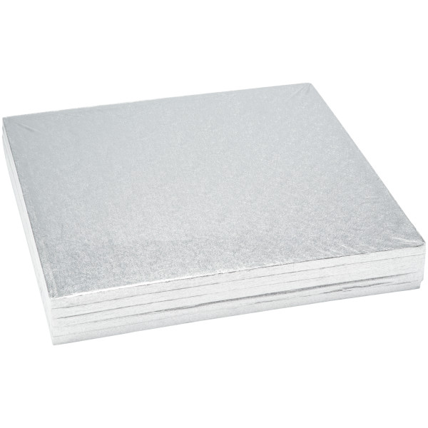 16" Square Silver Foil Cake Board