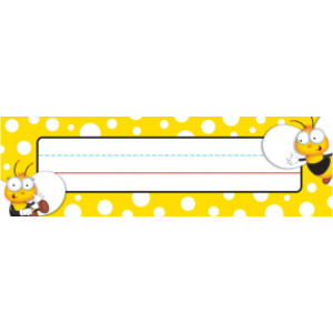 Buzz-Worthy Bees Nameplates, Grades PK-5, Pack of 36