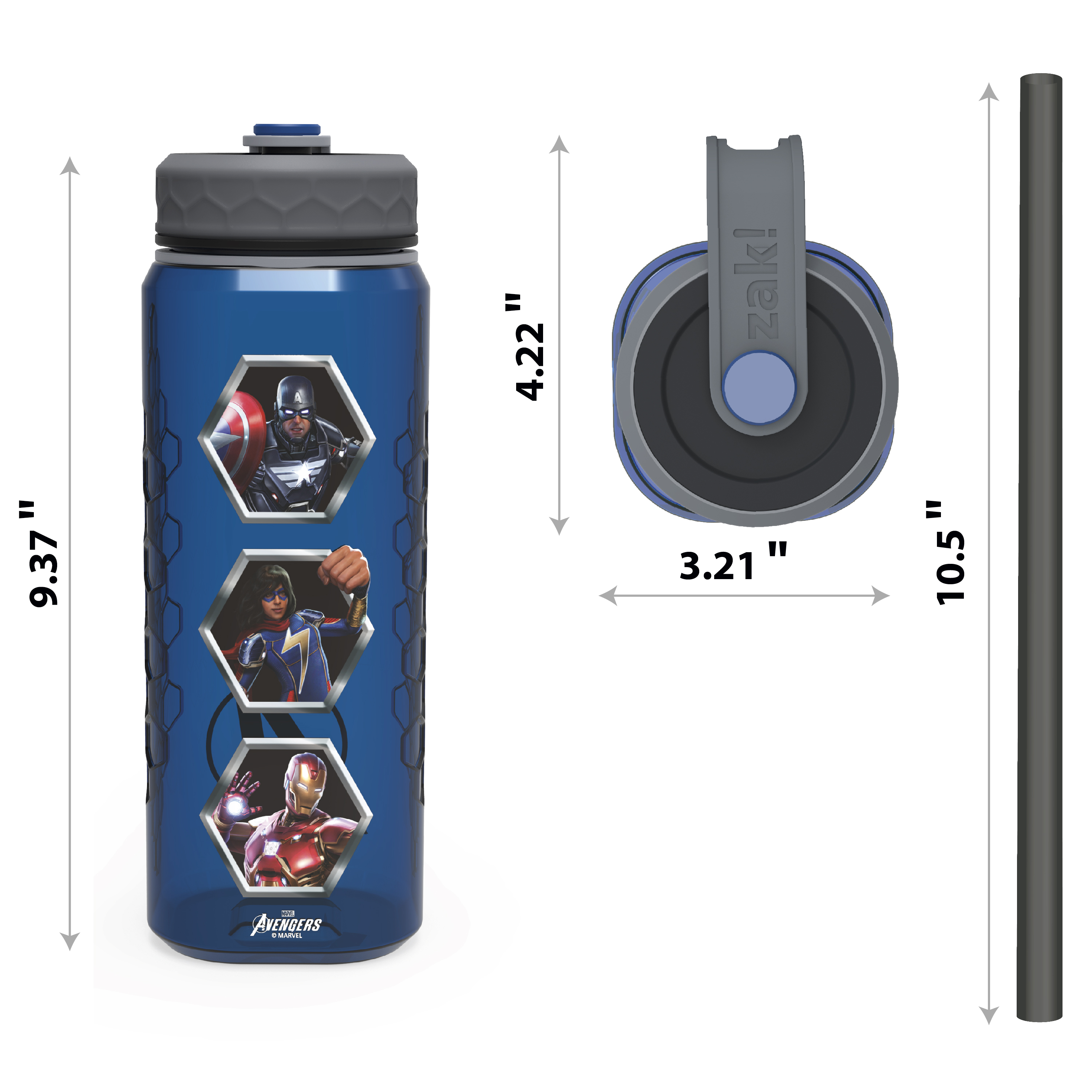 Marevel Comics 36 ounce Reusable Plastic Water Bottle, The Avengers slideshow image 5 Marevel Comics 36 ounce Reusable Plastic Water Bottle, The Avengers slideshow image 5