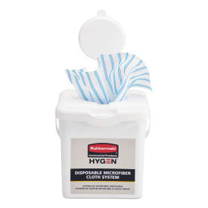 Rubbermaid Commercial, HYGEN Disposable Microfiber, 5qt, Charging Bucket, White