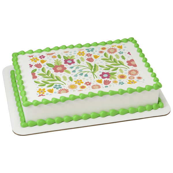 Delicate Florals PhotoCake® Edible Image®
