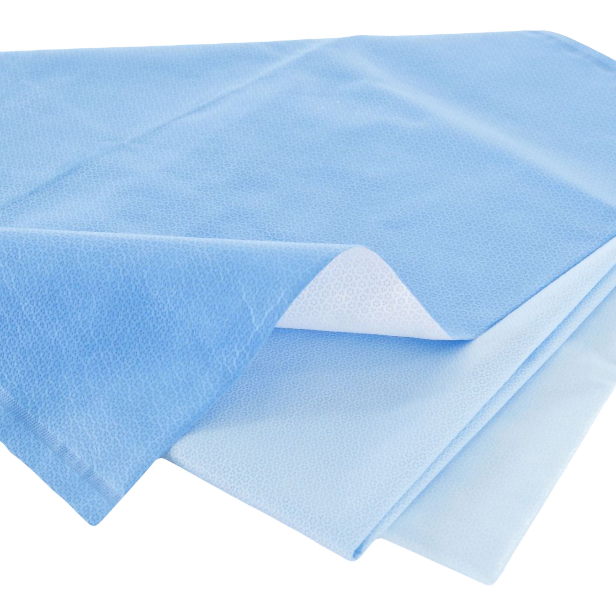 Sterilization Wrap QUICK CHECK* H100 White / Blue 20 X 20 Inch Dual Layer SMS Polypropylene Steam / EO Gas / Hydrogen Peroxide