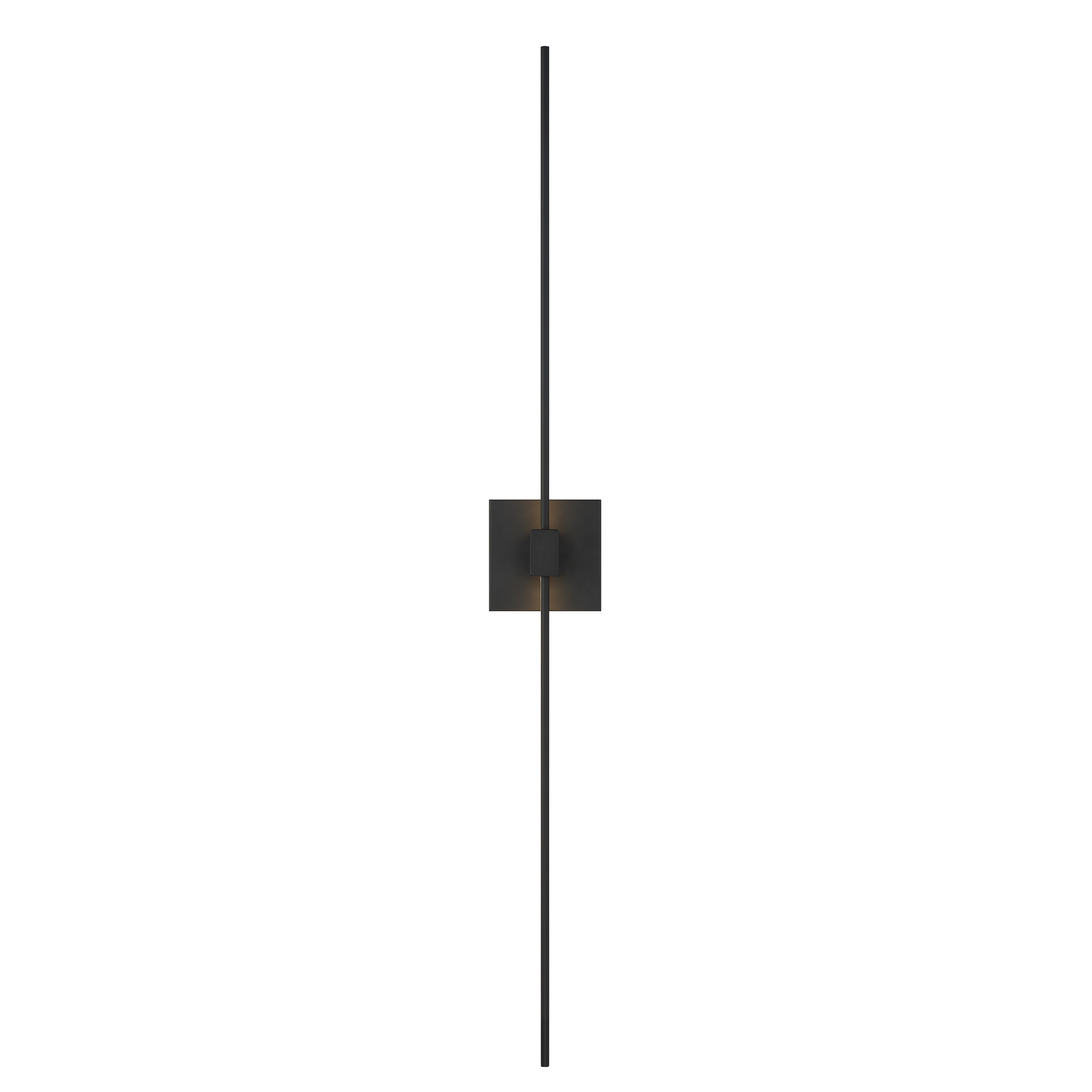 The Parker LED wall sconce delivers contemporary style with its elongated 41-inch profile and coal black finish. Integrated LED technology provides bright, high-CRI illumination perfect for task lighting in bathrooms and hallways. - alternate view