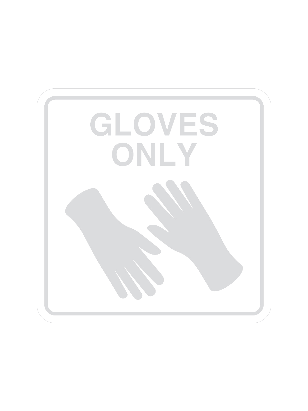 WASTE WATCHER – Label – Gloves Only – Clear-White