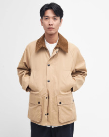 Peached Oversized Bedale Casual Jacket Stone