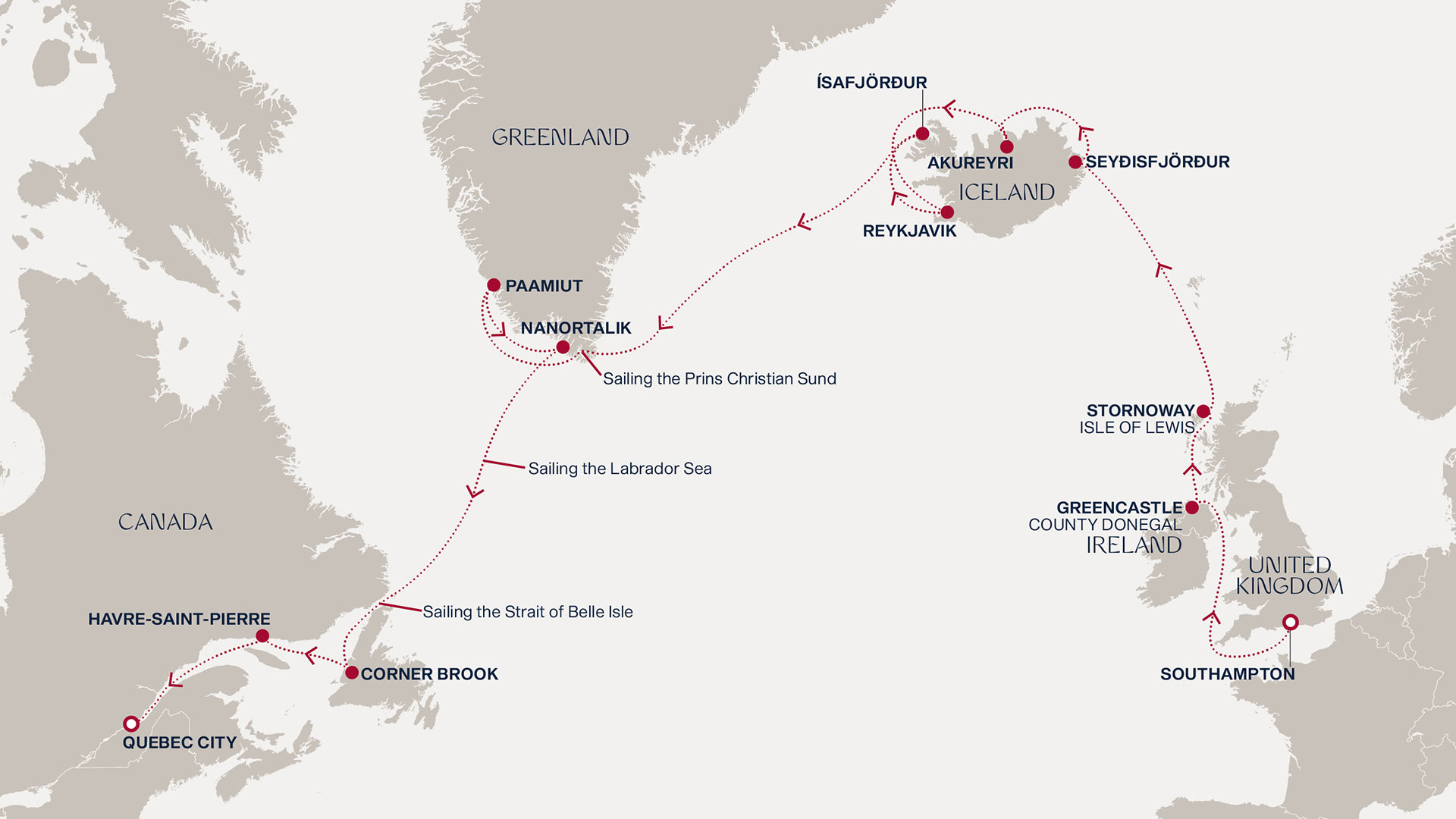 Itinerary map