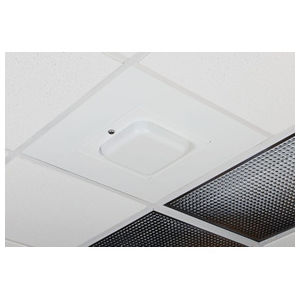 Locking Suspended Ceiling Tile Wi-Fi Access Point Enclosure, 3 in. Deep Back Box, White Plastic Dome