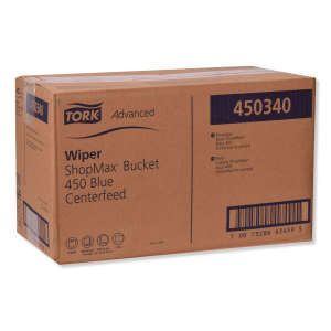 Tork, W22 Advanced ShopMax, Heavy Duty, 1 ply, 9.90"x13.10", Paper, Industrial Wipers, Blue