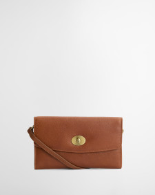 Isla Leather Travel Purse Classic Brown