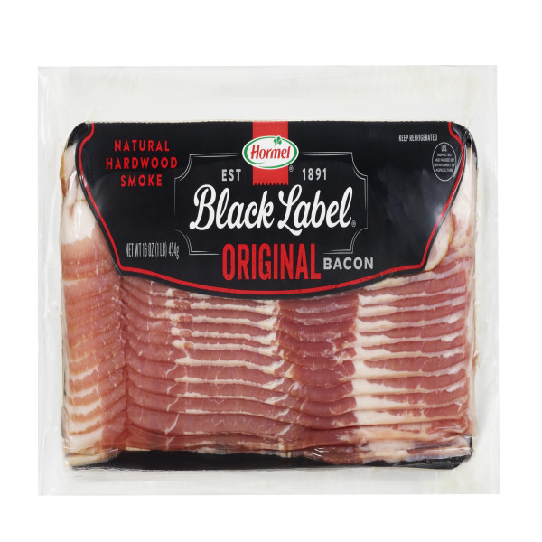 HORMEL(r) BLACK LABEL(r) Bacon, 12/1lb. . C1N1 - Front No Plunge In Package (Hi Res)