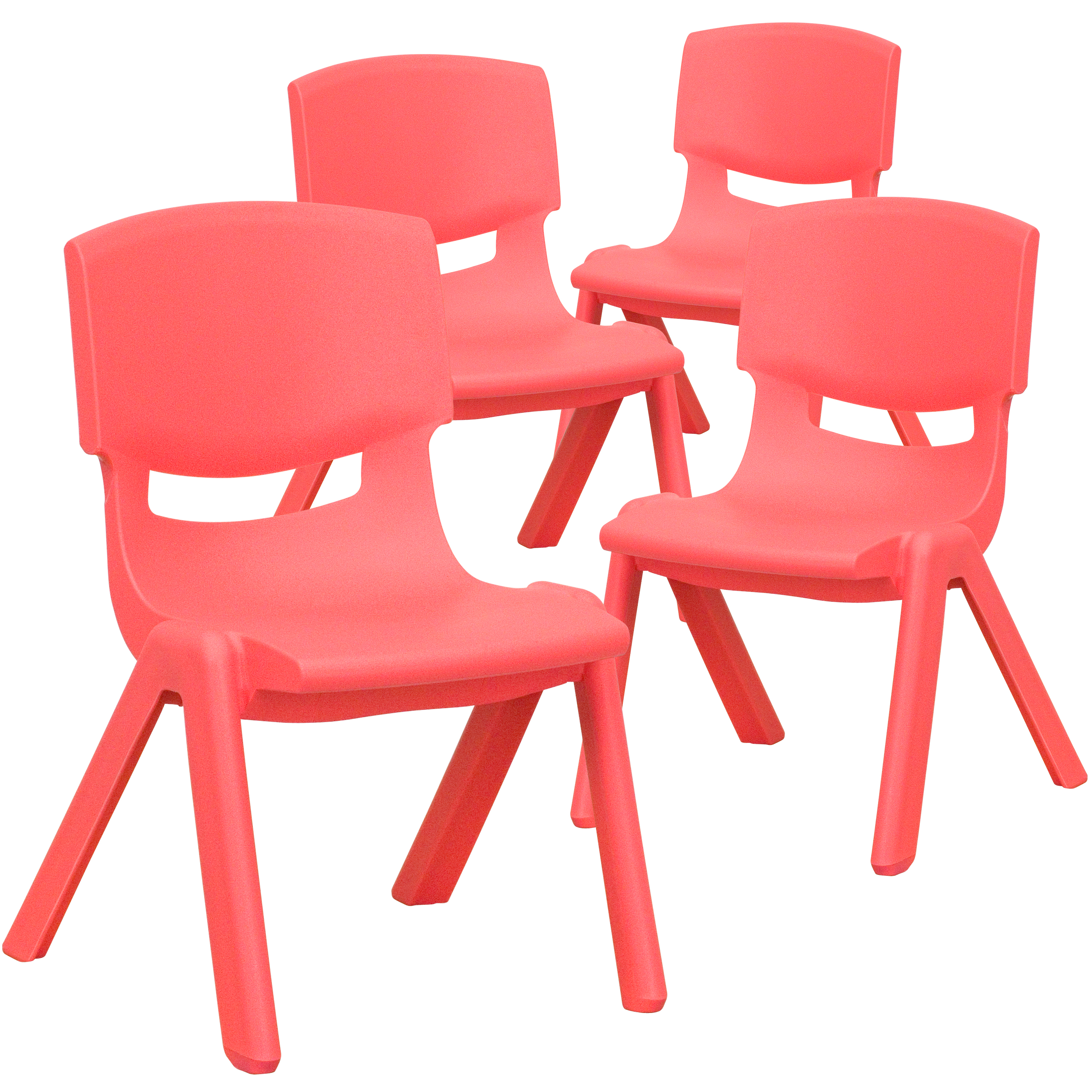 Pack de 4 sillas escolares apilables de plástico azul con asiento de 10,5" H, silla preescolar - Imagen 38 de 58