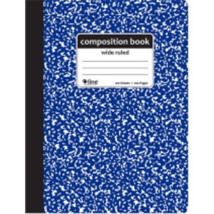 Wide-Ruled Marble Composition Book, 100 Sheets, Blue