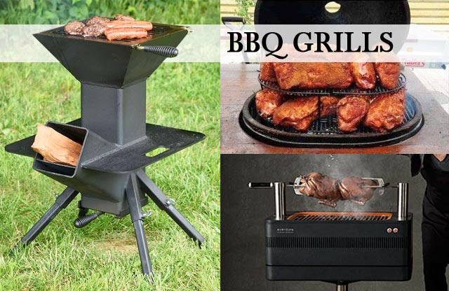 Photo of different BBQ grills.