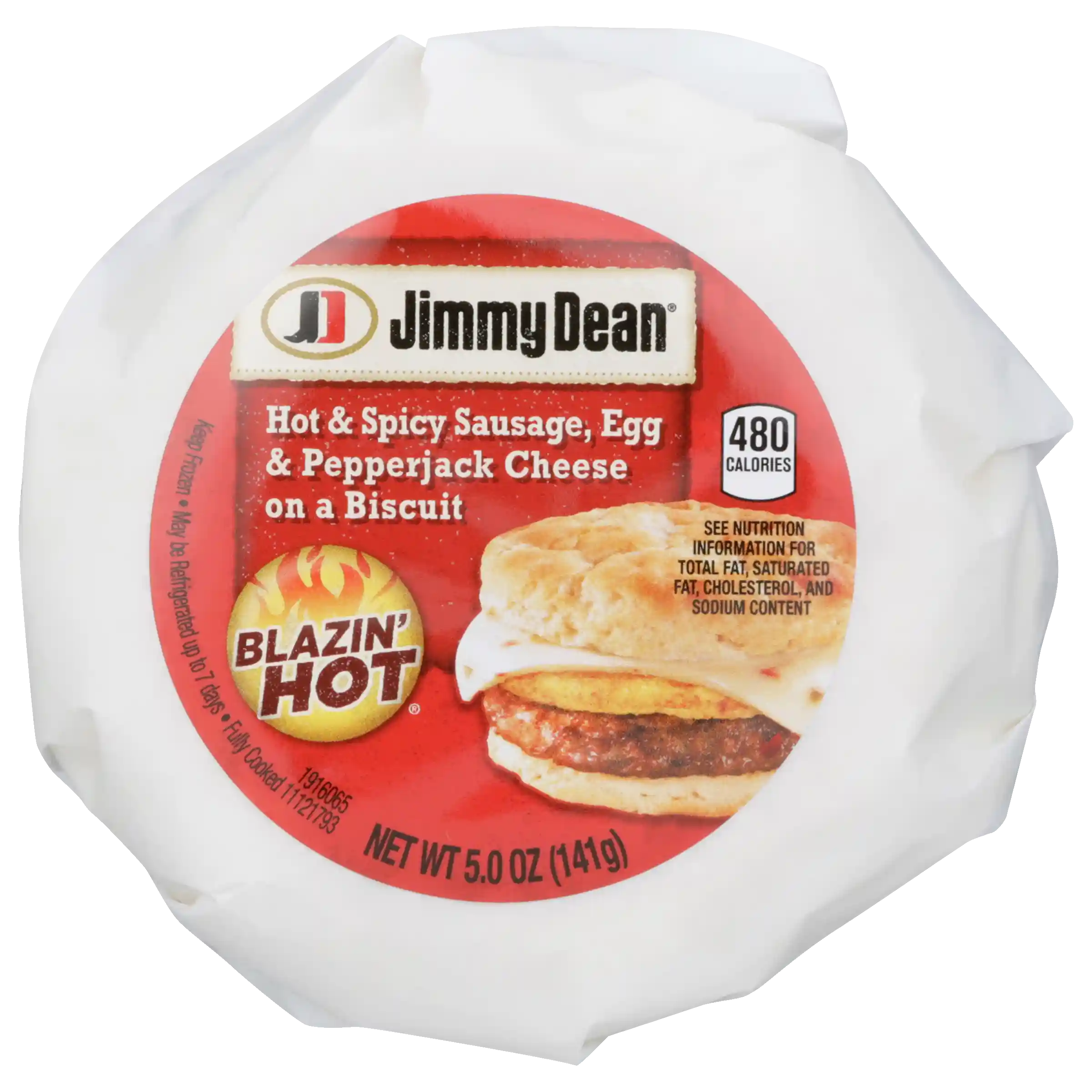 Jimmy Dean® Butcher Wrapped Blazin' Hot® Hot & Spicy Sausage, Egg & Pepper Jack Cheese Biscuit_image_21