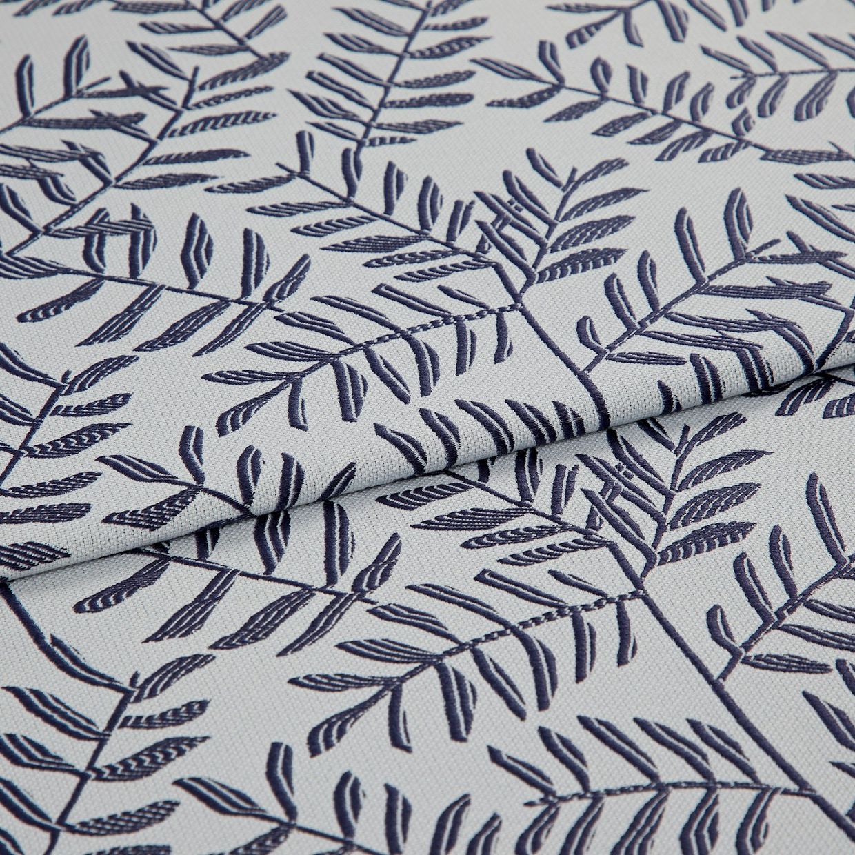 Fronds Navy Curtain