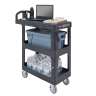 Rubbermaid Commercial, BRUTE 3-Shelf Heavy Duty Ergo, Small, Utility Cart, Black