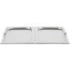 Full-size stainless steel hinged flat steam table pan cover