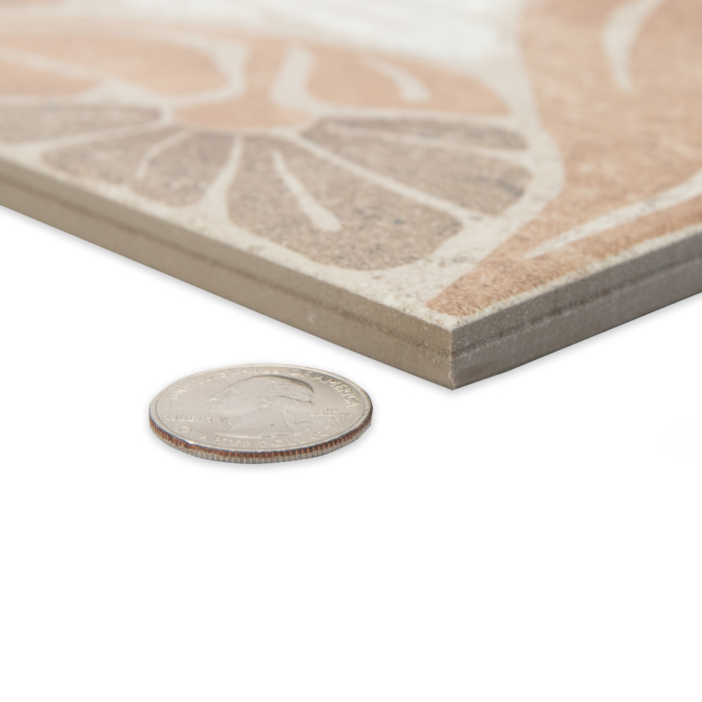 Adagio Decor Fiori 9-3/4 in. x 9-3/4 in. Porcelain Floor and Wall Tile