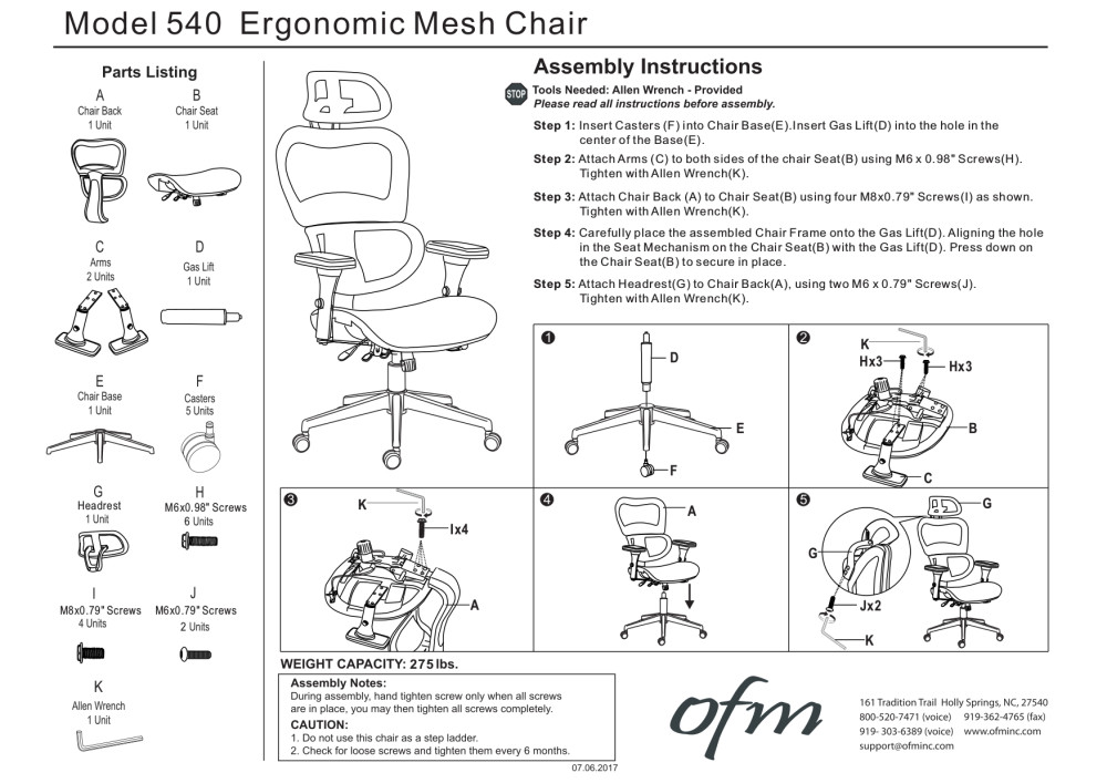 OFM Core Collection Ergo Office Chair featuring Mesh Back and Seat with