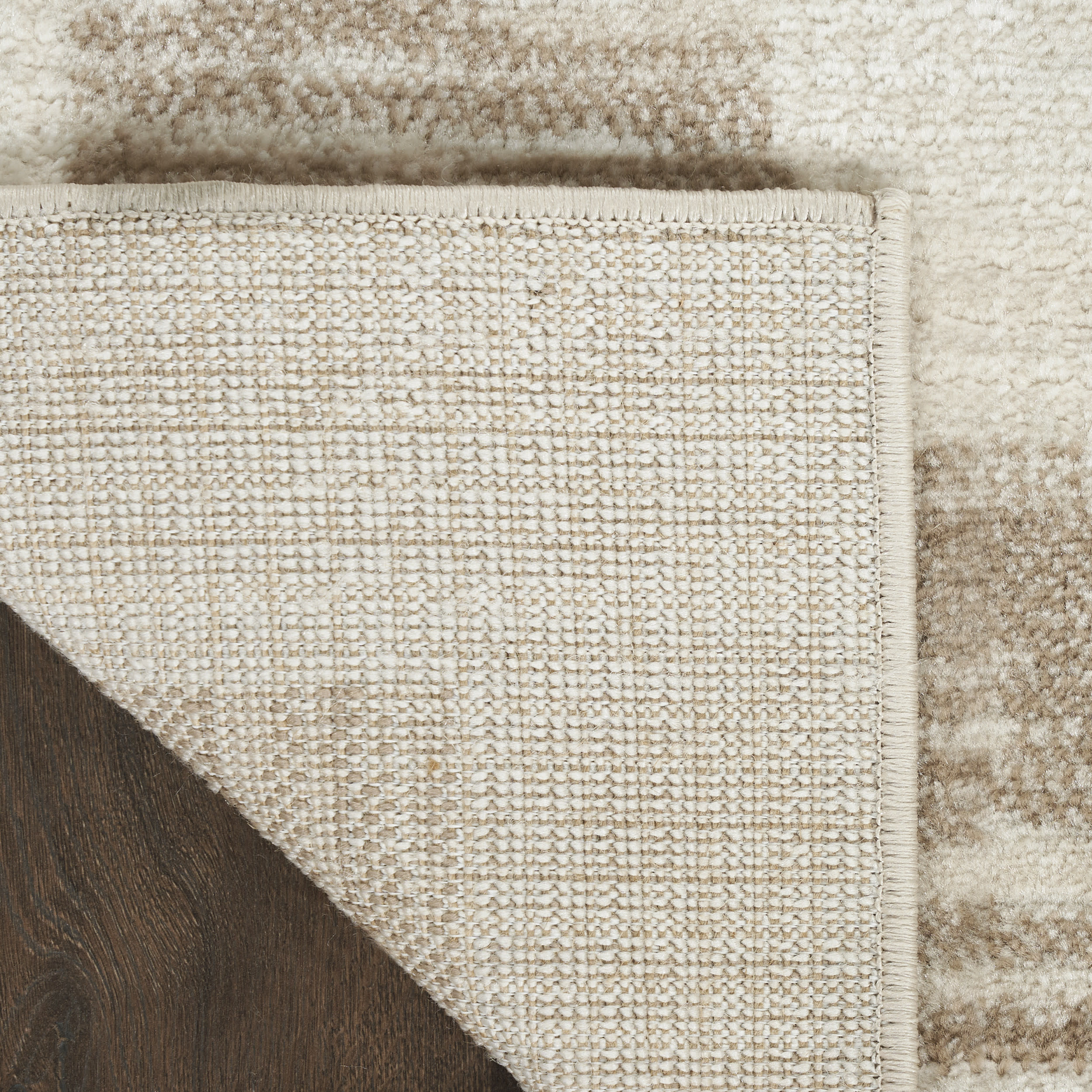 Nourison Serenity Home 5'3" x 7'3" Mocha Ivory Modern Indoor Rug