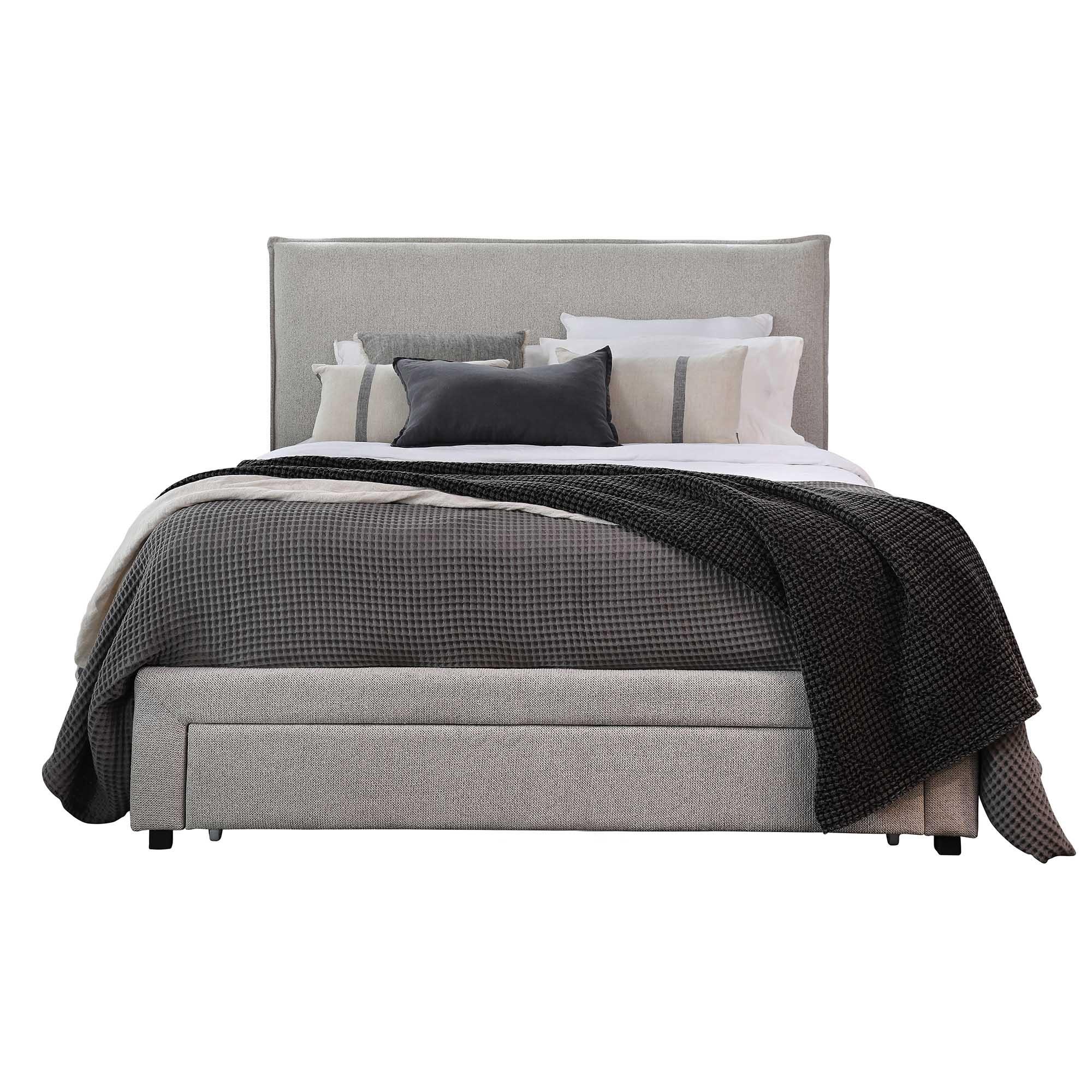 Product image of the  Hotham Bed Frame, 3 Drawer Base, Mist from Forty Winks