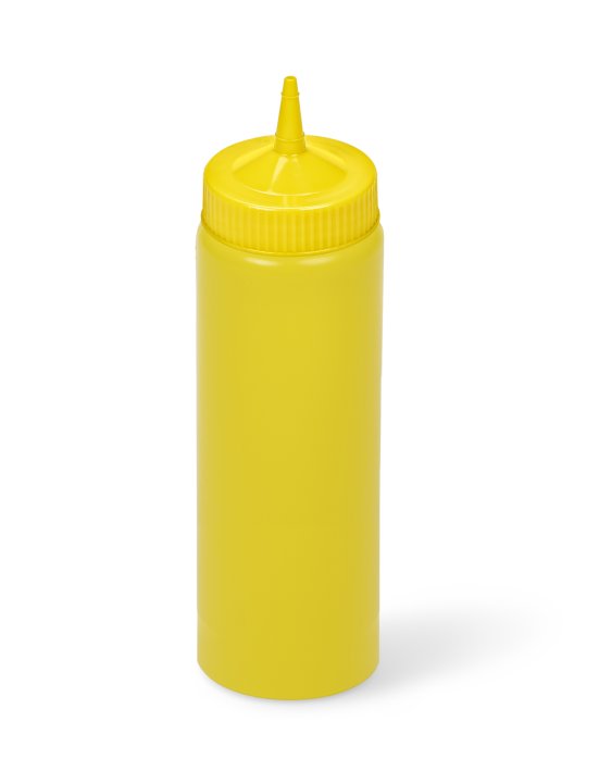 24-ounce Traex® single-tip squeeze dispenser in yellow